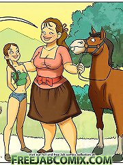 Horses and girls in the farm lessons 19 series