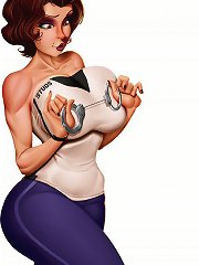 Cartoon porn pictures with naughty big breasted mum that needs to bonk handcuffed young male