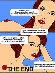 White girl dreams about two hard black cocks interracial sex comics