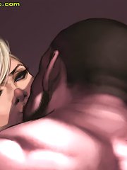 Fresh white meat for monster black cock poonnet interracial toons