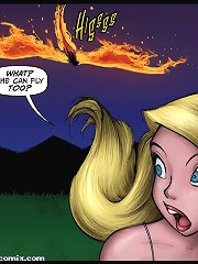 JKR comix. Big cartoon tits running away