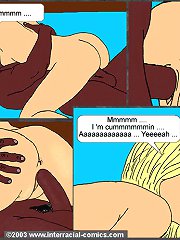Hot cartoon interracial sex
